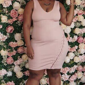 Size 10 Light Pink Body Con Dress by GUESS